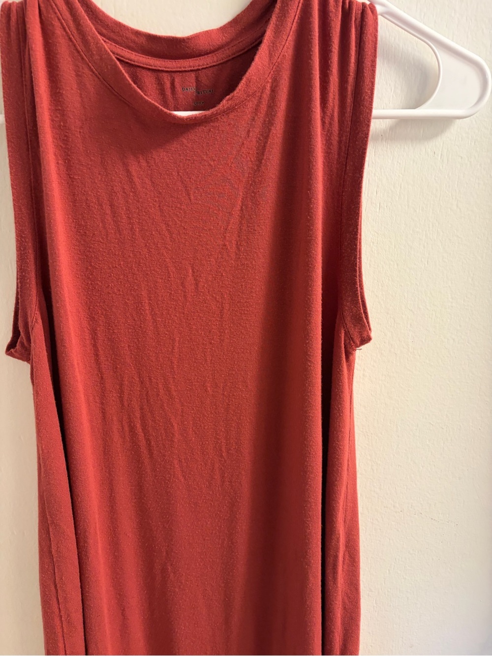 Daily Ritual Rust Red Crewneck Tank Dress - Picture 2 of 8